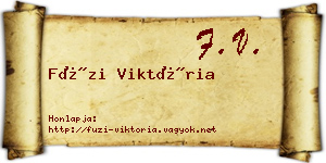 Füzi Viktória névjegykártya